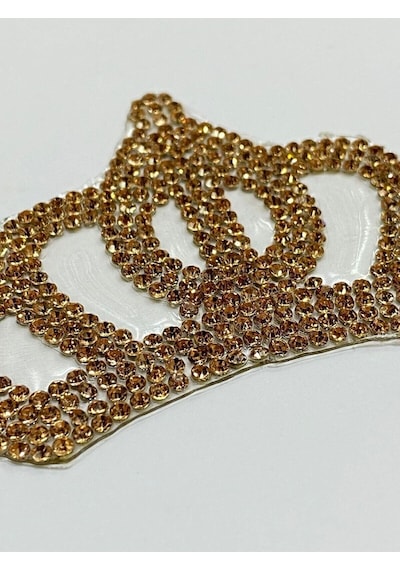 Taç Arma / Taşlı Arma / Ütü İle Yapışan / Ütü Transferli Yapıştırmalı Taç Arma Rose Gold