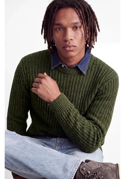 Jack & Jones Jjjaxon Erkek Kazak 12306928 Haki