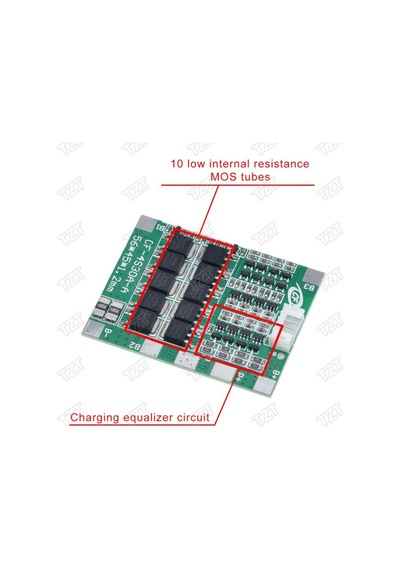 Jms 4s 30a 14.8v Li-ion 18650 Pil Bms Paketleri Pcb Koruma Kurulu Dengesi Kablolu Entegre Devreler
