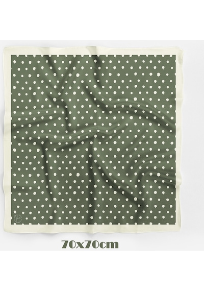 İnci Aura Desen 70 70cm Bandana/fular Yeşil