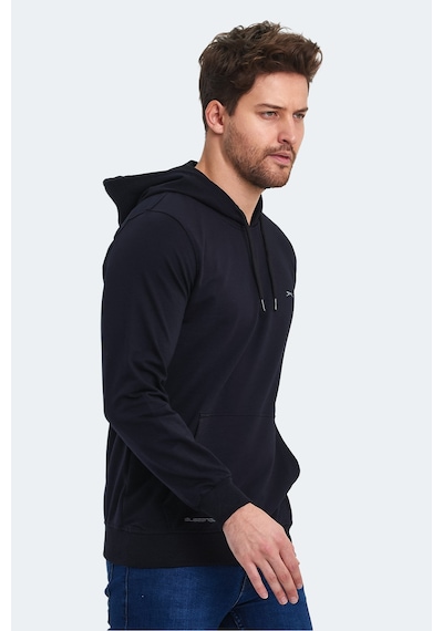 Slazenger Obra In Erkek Kapüşonlu Cepli Lacivert Sweatshirt Lacivert