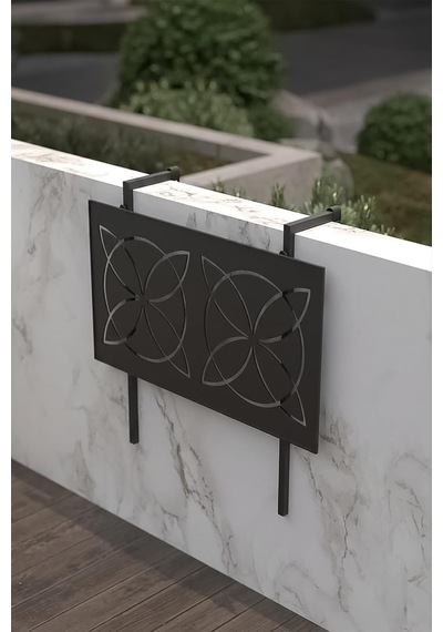 Lazer Kesim Katlanır Metal Balkon Masası Çok Renkli