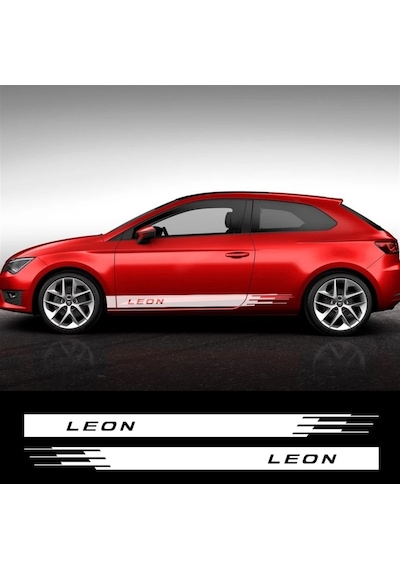Seat Leon Yazılı Kesikli Sticker Etiket Modeli