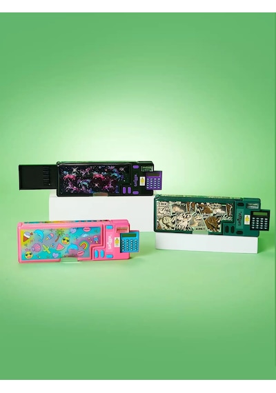 Smiggle - Wonder World Yaz Tatilim Hesap Makineli Pop Out Otomatik Kalem Kutusu