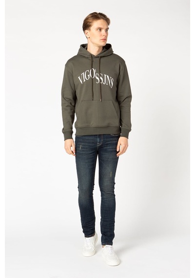 Vigoss Erkek Baskılı Sweatshırt 62047-30034 Haki