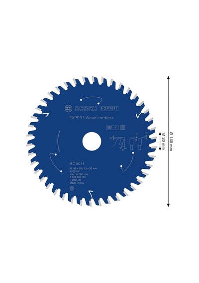 Tr Expert 140x20 Mm 42 Diş Akülü Ahşap Daire Testere 2608902140
