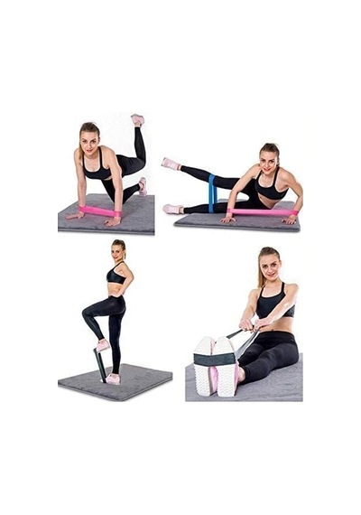 5 Adet Farklı Dirençte Pilates Squat Aerobik Bandı - Hafif,orta,sert Çalışma Lastiği-evde Spor Karın Kası Sık Genel
