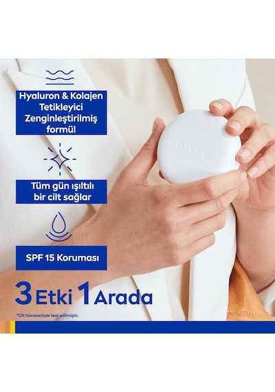 Nivea Cellular Expert Finish 3 in1 Cushion Renkli Yüz Bakım Kremi 02 Orta Ton 15 ML