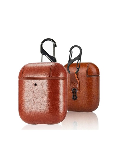 Ally Leather Case Apple Uyumlu AirPods 1-2 Pu Deri Koruma Kılıfı- 5775