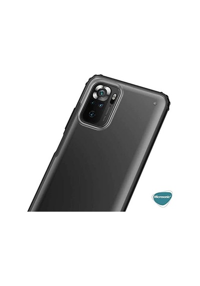 Xiaomi Poco M5s İçin Kılıf Frosted Frame Siyah Poco M5s İle Uyumlu Kılıf - Siyah Diğer
