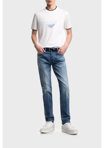 Emporio Armani Pamuk Karışımlı Slim Fit Bisiklet Yaka T Shirt Erkek T Shirt Em005271 Af10017 U0003 Beyaz Emporio Armani Pamuk Karışımlı Slim Fit Bisiklet Yaka T Shirt Erkek T Shirt Em005271 Af10017 U0003 Beyaz