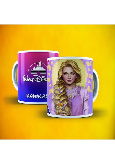 Disney Rapunzel Baskılı Kupa Bardak Beyaz