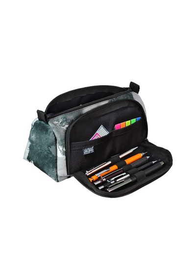 Jacbag Prime Xl-lastik Ayraçlı İki Bölmeli Kalem Kutusu Prime Xl-gri Bulut renkli