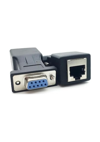 Rs232 To Rj45 9 Pin Ethernet Adaptör Ekleme Ek Uzatıcı Extender Çevirici Dönüştürücü 30m