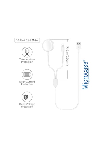 Apple Uyumlu  Watch Se 44 Mm 2In1 Manyetik Şarj Aygıt+Lightning Usb Kablo (453927920)