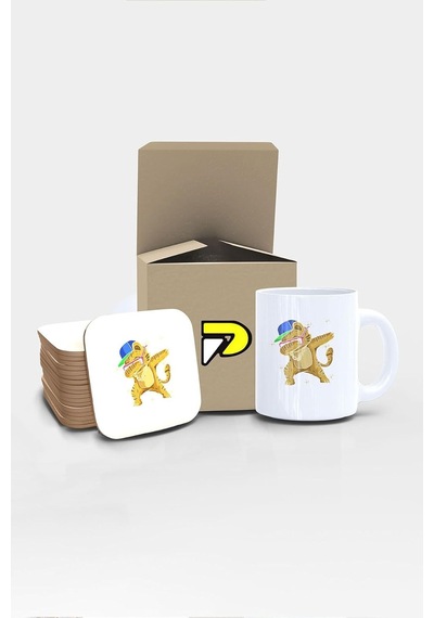 Eden Kedi Tasarımlı Baskılı Kupa Bardak Seti Eğlenceli Özel Hediye Mug Çok Renkli