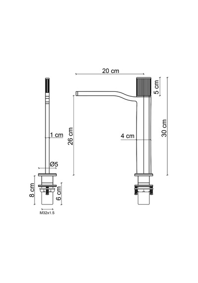 Fa-7023 Yüksek Lavabo Bataryası Mat Rose Renkli