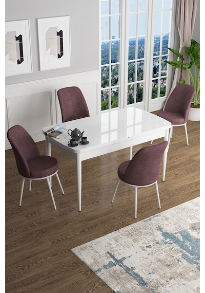 Canisa Han Serisi 70x114 Açılabilir Mdf Mutfak Masası Takımı Beyaz Masa 4 Gül Kurusu Sandalye Masa Beyaz Sandalyeler Gülkurusu Canisa Han Serisi 70x114 Açılabilir Mdf Mutfak Masası Takımı Beyaz Masa 4 Gül Kurusu Sandalye Masa Beyaz Sandalyeler Gülkurusu