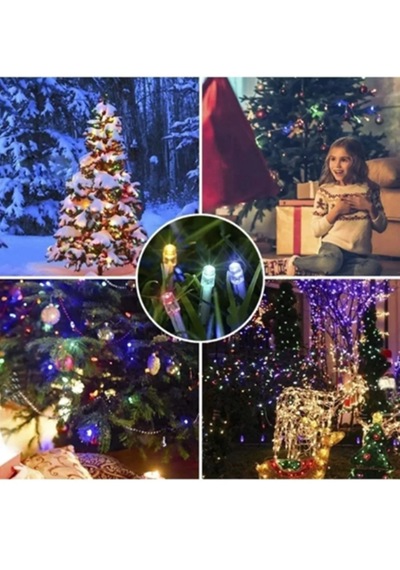 100m Rgb Led Işıklandırma Noel Işıkları-ağaç Süsleme Yılbaşı Süs Çok Renkli