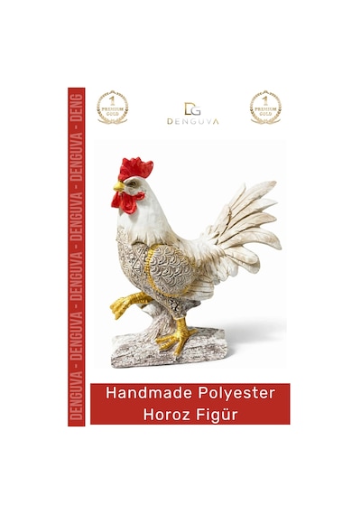Horozfigürü Dekoratif El İşçiliği Otantik Mutfak Bahçe Heykeli Modern Tasarım Polyester Horoz Figür