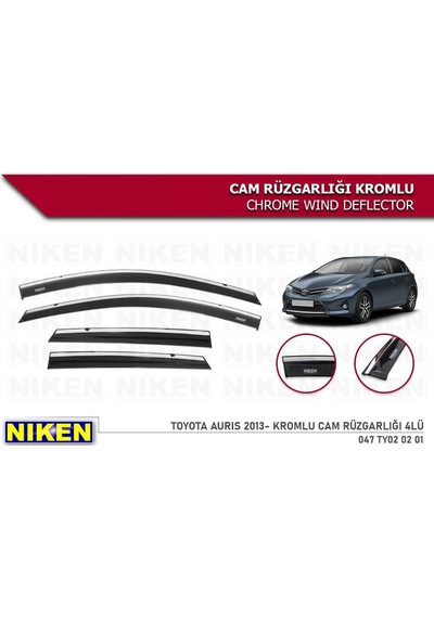 Toyota Auris Kromlu Cam Rüzgarlığı Niken 2013+