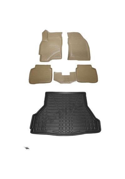 Ford Mondeo Sedan 2001-2007 3D Havuzlu Bej Paspas ve Bagaj Havuzu Bej