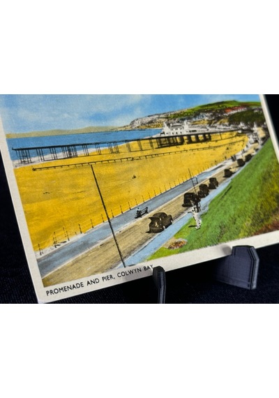 İngiltere Marimex British Made Promenade & Pier, Colwyn Bay Postcard Marimex Ltd. No. Cb.605 1950s
