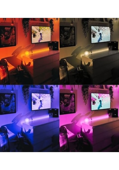 8 Renk Kumandalı Sese Duyarlı Renk Değiştiren Rgb Çubuk Şerit Led Işık Sb-6541 Şeffaf, 100 Cm Diğer