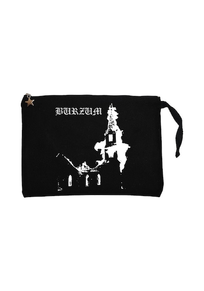 Burzum Burn Church Siyah Clutch Astarlı Cüzdan / El Çantası Siyah