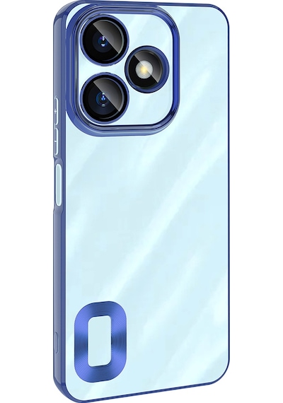 Xiaomi Redmi 13 4g Kılıf Kamera Korumalı Logo Gösteren Zore Omega Kapak Sierra Mavi