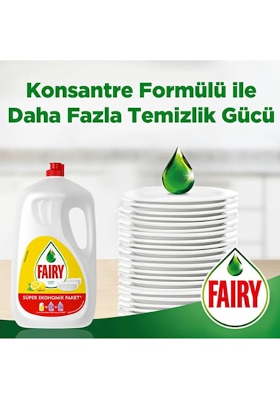 Fairy Limonlu Sıvı Bulaşık Deterjanı 6 x 2600 ML