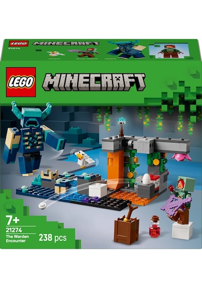 LEGO® Minecraft® Bekçi Karşılaşması 21274 - 7 Yaş ve Üzeri Çocuklar için Video Oyunu Temalı, Koleksiyonluk Oyuncak Yapım seti (238P)