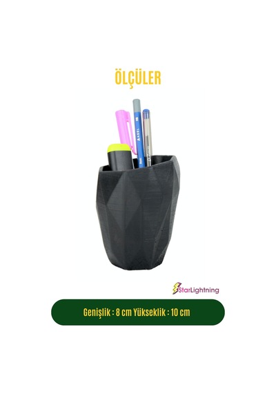 Kalemlik Siyah Renk Masa Kalemliği Organizer Kalemlik Model 2 Çok REnkli