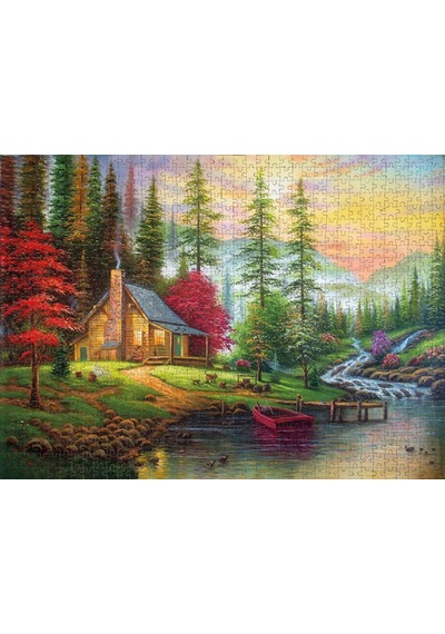Nova 41075 - 1000 Parça Ormandaki Dağ Evi Puzzle
