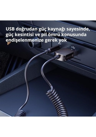 Aux Bluetooth Araç Müzik Kiti Fm Transmitter Aux Giriş Usb Wireless Bluetooth Araç Müzik Kiti