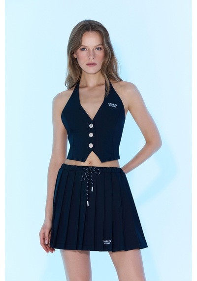 Sagaza Studio Ss6039 Slım Fit Yelek Lacivert