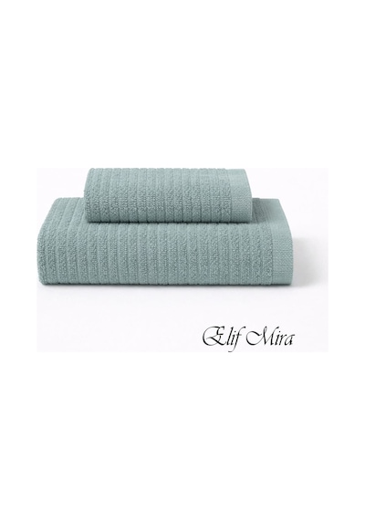 2 Parça Banyo Havlusu Seti Pamuklu Şeyma 70x140 + 50x85 Cm Yeşil