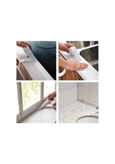 Su Sızdırmaz Geçirmez Beyaz Bant Lavabo Küvet Kenar Mutfak Banyo Açık Ahşap