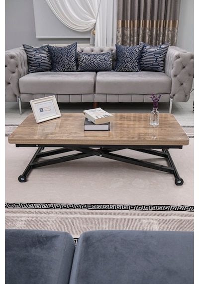 Home Üst Tabla Mdf Antiklayt Oval Köşe Alt Ayak Siyah