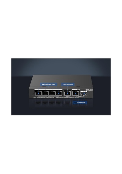 Ruıjıe Reyee Rg-es206gs-p 4 Port 10/100/1000 4 Port Poe+ 1xge Uplınk 1 X Sfp 54w Rujıe Cloud Yonetılebılır Desktop Swıtc-191745
