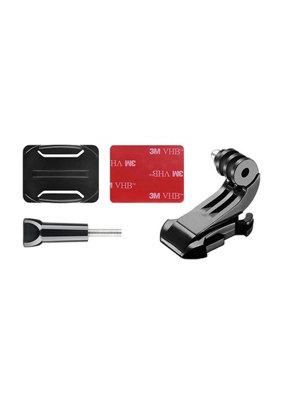 Gplus Bs04kvj 4 Parça Oval Zemin Eğimli Yüzey Vidalı J-hook Hızlı Tak 3m Yapışkan Motor Kask Bağlantı Seti Siyah
