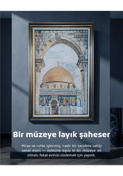 Kubbetü's-sahra Dikey Mozaik Tablo 144x104 Cm .