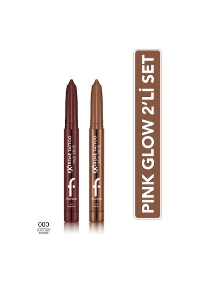 Extreme Tattoo Glamour Eyes İkilisi - 002 Burgundy & 005 Bronze SET313