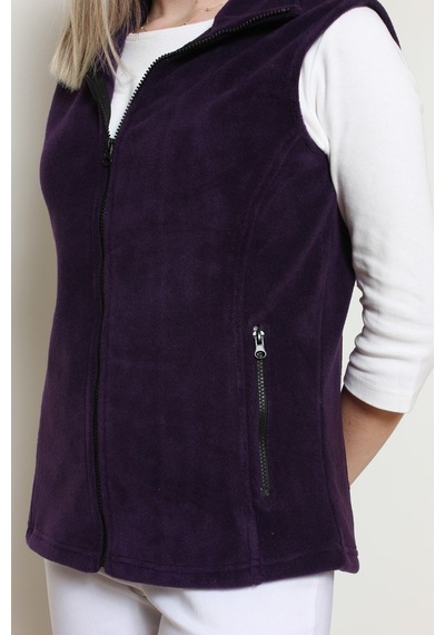 CottonCool Kadın Polar Yelek Mor
