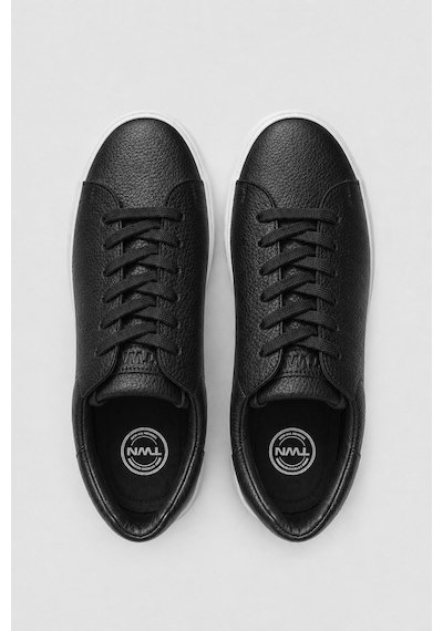 Twn Siyah Kalın Beyaz Tabanlı Bağcıklı Sneaker Ayakkabi 6ec092ort900m Çok Renkli