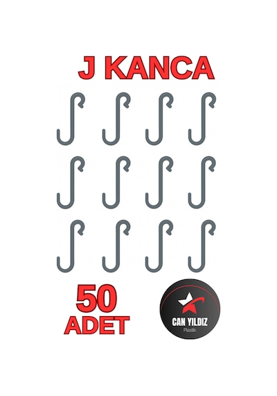 50 Adet Siyah Plastik Askı J Kanca Mutfak Ve Banyo İçin Aksesuar J Askılık Siyah