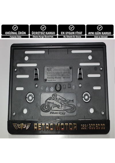 Retro Motor Özel Plakalık Mükemmel Tasarım Ve A