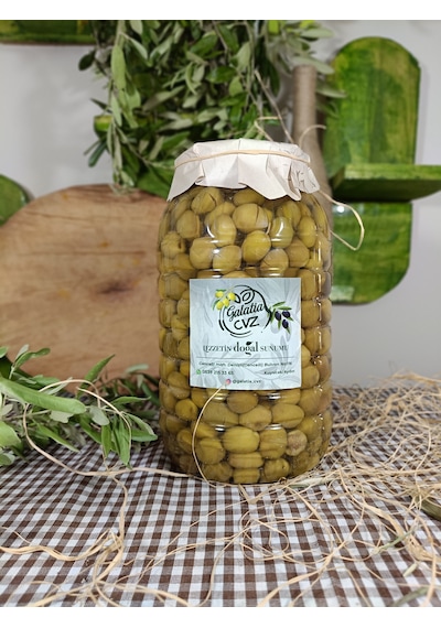 Aydın Yöresi Gemlik Cinsi Sofralık Tatlandırılmış Kırma Yeşil Zeytin 2 Kg
