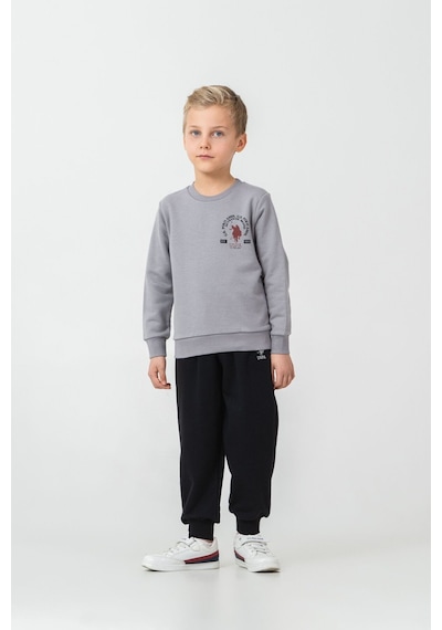 U.S. Polo Assn. Erkek Çocuk Baskılı Gri Uzun Kol Eşofman Takımı Us2624-c-v2 Us2624-c-v2