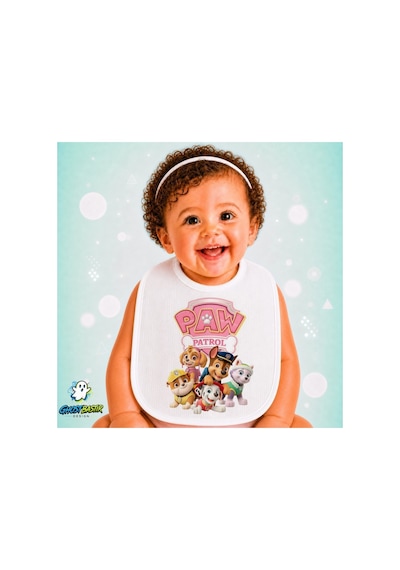 Paw Patrol Keten Bebek Mama Önlüğü Yumuşak - Emici - Yıkanabilir - Özel Tasarım P150 Çok Renkli